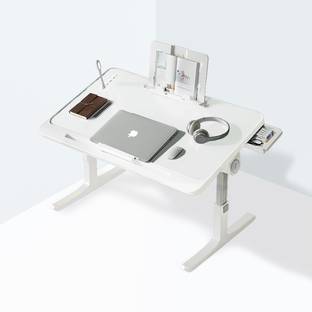 StarAndDaisy Aluminum, Virgin PP, and Engineered wood Multipurpose Bed Table with USB Hub,Fan Wood Portable Laptop Table