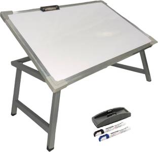 Rite Multi-Purpose Whiteboard Portable Study Table with 1 Duster and 2 Markers Wood Portable Laptop Table