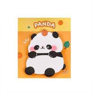 DCELLA Cute Panda Sticky Note Pads 4 Sheets Self-Stick Notes, Study, School and organizing, 4 Colors