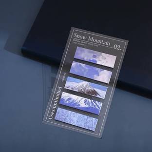 Digi Memo Pads 100 Strips Of 5 X 1.5 cm Size Used In Journal Making, Scrapbooking 100 Sheets Regular, 5 Colors