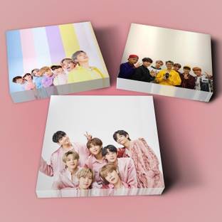 Niki Enterprises BTS Cute Memo Pads 01 ( Set of 3 Pads ) 100 Sheets Regular, 3 Colors