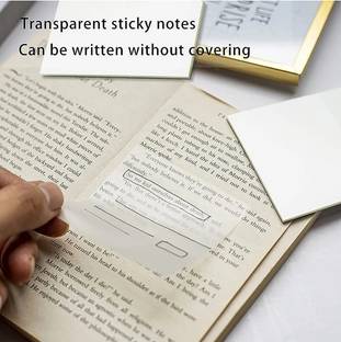 Tennessine Transparent Sticky Notes | Self-Stick Note Pads, Clear Notes 100 Sheets Self Adhesive Removable, 1 Colors