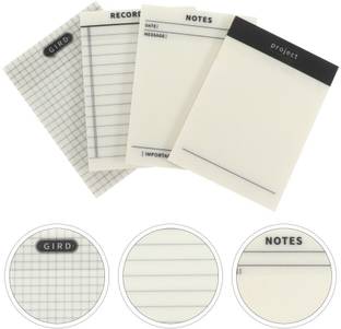 SHOPONIL Transparent Grid Sticky Notes 50 Sheets Regular Sticky Notes, 4 Colors
