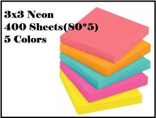AirSoft Sticky Notes, Self-Stick Note Pads, Index Tabs for Desk, Office, School and Memo 400 Sheets Self Adhesive Regular Post It, 5 Colors