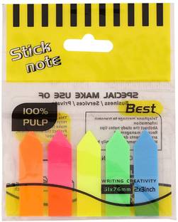 shopy Arrow Flag Tags 250 Sheets Regular, 5 Colors