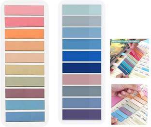 SANCORP Stick Notes with Ruler Page Markers, Highlighters For 400 Sheets Sticky Notes 200 Sheets Sticky Notes, 10 Colors