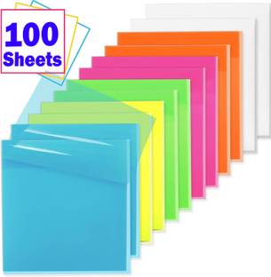 ZIARO Multicolor 50 Sheets Transparent Self Stick Note, 2 Colors