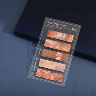Digi Memo Pads 100 Strips Of 5 X 1.5 cm Size Used In Journal Making, Scrapbooking 100 Sheets Regular, 5 Colors