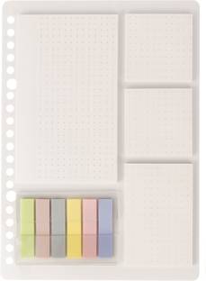 FRKB A5 Size Dotted Sticky Notes And Page Markers 220 Sheets Binder Pack, 100 Different Size Notes, 120 Page Markers, 6 Colors
