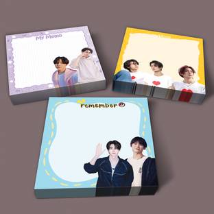 Niki Enterprises Enhypen Cute Memo Pad 02 ( Set of 3 Pads ) 100 Sheets Regular, 3 Colors