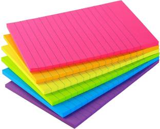 Maxjet Fluorescent Paper Self Adhesive Sticky Notes 100 Sheets Regular, 5 Color 100 Sheets Regular, 5 Colors