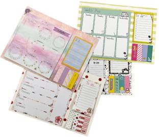 R H lifestyle Weekly Notepad to do List and Sticky Page Markers 30 Sheets REGULAR, 4 Colors