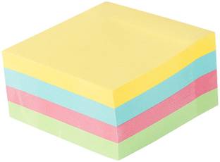 FRKB Pastel Colors Sticky Notes 3 x 3 Inch Note Pad 400 Sheets Regular, 4 Colors