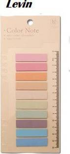 Levin Morandi Colour Flag Sticky Notes PVC pack of 1 200 Sheets Transparent, 10 Colors