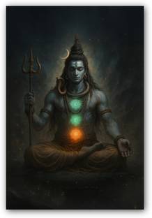 mahadev photo | shiv painting| devotional photo| religious photo frame| (18*12|corrugated tube) Paper Print