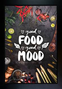 Food Quotes | Photo Frames for Kitchen | Kitchen Decoration Frames | Kitchen Quotes Wall Frames | Food Quotes Frame | Food Frames for Kitchen Wall Decor Photographic Paper