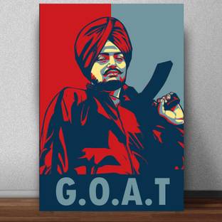 Sidhu Moosewala Poster for Room (Matte paper 300 GSM, 13 X 19 Inches, Multi-coloured, Lata Mangeshkar) Paper Print
