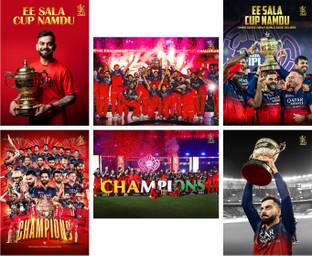 Virat Kohli RCB IPL 2025 Champions Poster – Wall Poster for Fans Fine Art Print