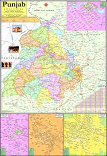 Punjab Map Photographic Paper
