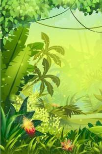 Jungle Theme Poster | Jungle Posters for Room | Unframed | With Self Adhesive Tape Paper Print