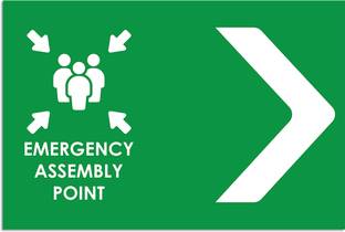 Emergency Assembly Point Sign Poster Paper Print