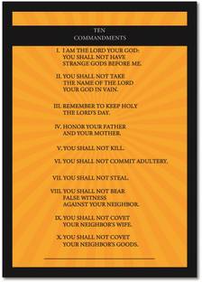 Ten Commandments I BIBLE I CATHOLIC I JESUS CHRIST Wall Poster A3 Fine Art Print