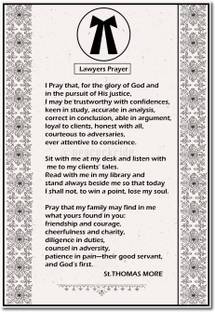Advocate I Lawyer I Lawyers Prayer I Wall Poster A4 Fine Art Print
