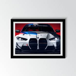 BMW M4 - Iconic Sports Car Framed Poster, 8x12 Inches, Perfect for Auto Enthusiasts and Racing Fans Paper Print