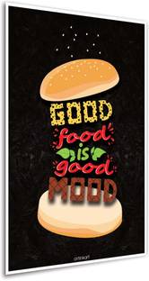 Poster-Good Food Funky Quotes Funny Posters for Door Room Caf� Kitchen Restaurant Paper Print