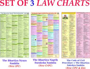 New Law Charts | Set of 3 | Laminated | 55x 90 cm Fine Art Print