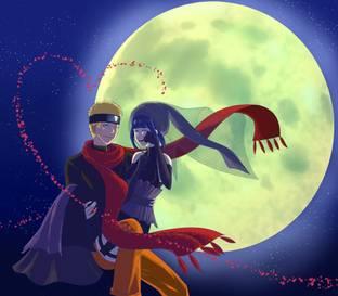 naruto uzumaki naruto hinata hyugo Wall Poster Print on Art Paper 13x19 Inches Paper Print
