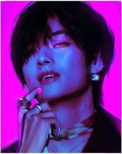 V bts vampire wall poster Paper Print