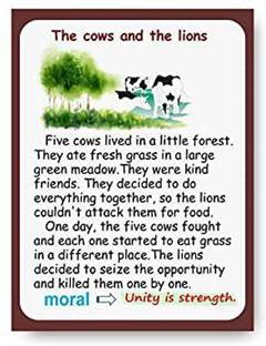 Moral story chart /poster- Kids learning Charts / Posters for Kids Learning, Kindergarten, Nursery and Homeschooling Paper Print