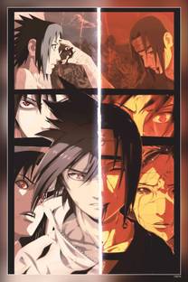 Sasuke And Itachi Naruto Shippuden Matte Finish Poster Paper Print