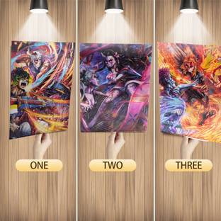 Demon Slayer Anime 3D Poster - B |Perfect for decorating bedrooms, living rooms 3D Poster