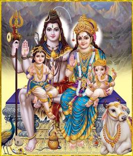 Shiv Parvati Religious Photo Poster Photographic Paper