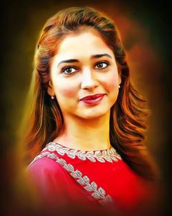 Self Adhesive UV Coated High Resolution Vinyl Print- Tamanna Bhatia Poster – P517 Fine Art Print