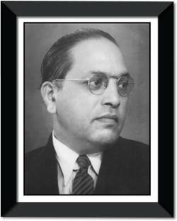 Dr Bhimrao Ramji Ambedkar Wall Frame ( Mount / Glass / Black Frame /A3 ) Fine Art Print