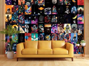 Wall Posters SKY WALKER COLLAGE KIT 250 GSM PREMIUM PAPER (PACK 65)-3 Vinyl