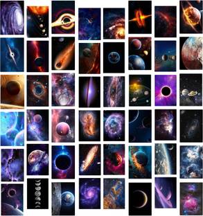Astronomy Aesthetic Wall Collage Set |50PCS + Free Tape|4x6in Each | Space Inspired Posters | Aesthetic Room Decor Paper Print
