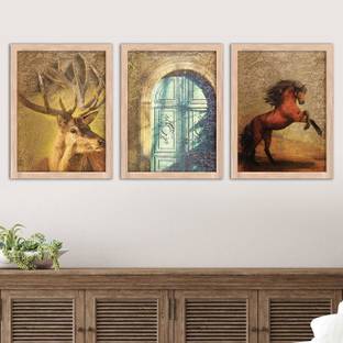 Modern Art Painting with Frame for Home and Office - Framed Wall Decor Abstract Art Poster dESIGN7 Paper Print