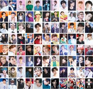 BTS Photocards, (Pack of 88) 18 Pics of All 7 Members Photo Cards For Room Decor, Merch and Photocards (3 x 4 Inches) Paper Print