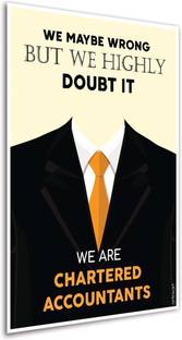 CA Chartered Accountant Firm Poster for Room Office Home Motivational Inspirational Art Print (Paper, 12x18 inches, Unframed) Fine Art Print