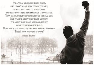 Rocky Balboa Speech Motivational Inspirational Quote Wall Poster A4 Size Photographic Paper