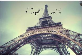 Wall Poster (Effil tower,Surface Covering Area - 24 x 18 Inch) Paper Print