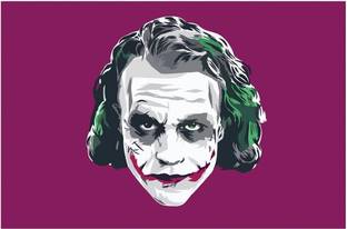 The Dark Knight Joker Heath Ledger Art Poster | Movie Poster Paper Print