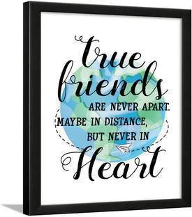 Best Friend Quotes Frames - Best Friend Frame with Quotes - Unique Quotes Birthday Gift Ideas for Best Friend - (13.6 X 10.6 Inches) (True friends are Paper Print