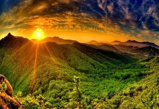 Poster Sunrise Photo For Wealth Rising And Prosperity Home And Office sl-15055 (Wall Poster, 13x19 Inches, Matte Paper, Multicolor) Fine Art Print