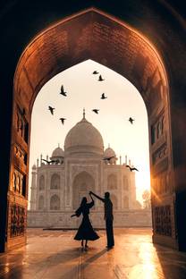 C Zone_ Taj Mahal Amazing Golden Triangle Honeymoon Poster Wall Paper beautiful Poster for Home and Office Decorative Poster (12 x 18 inch) _01034 Paper Print