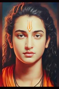 shree ram genuine ai 12x18 full hd waterproof poster Fine Art Print
